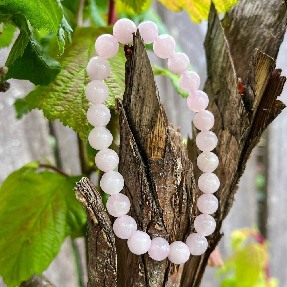 Rose Quartz Gemstone Bracelet | Handmade - Picture 4 of 4